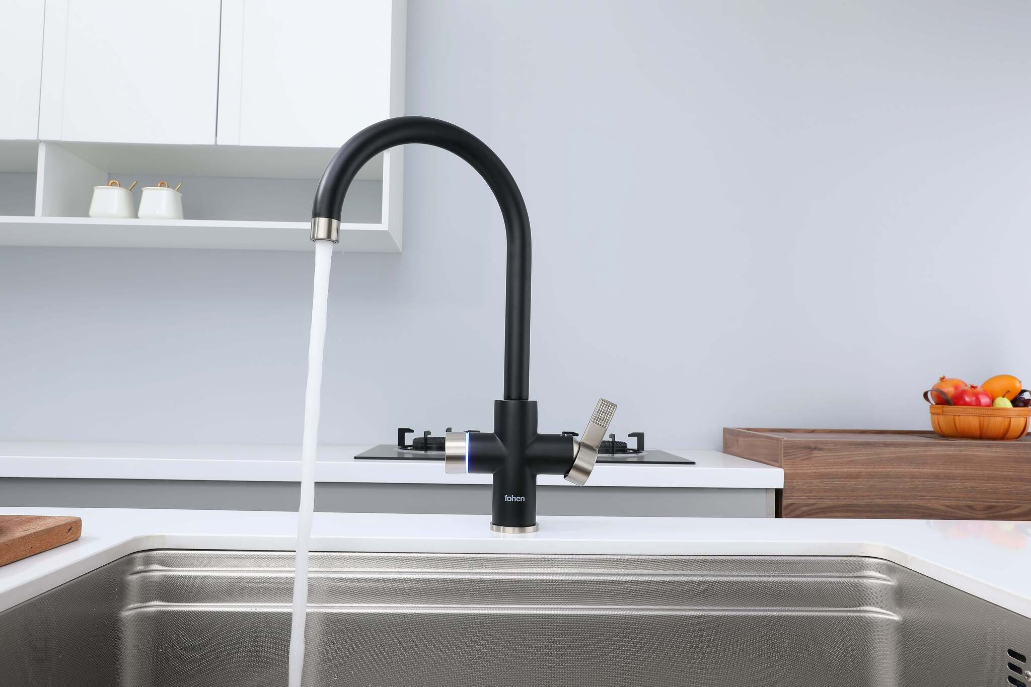 Image of Fohen 4-in-1 Fervente Touch - Matt Black with Nickel Accents