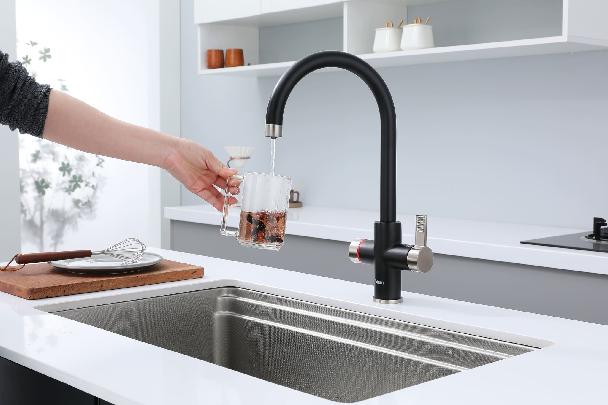 Image of Fohen 4-in-1 Fervente Touch - Matt Black with Nickel Accents