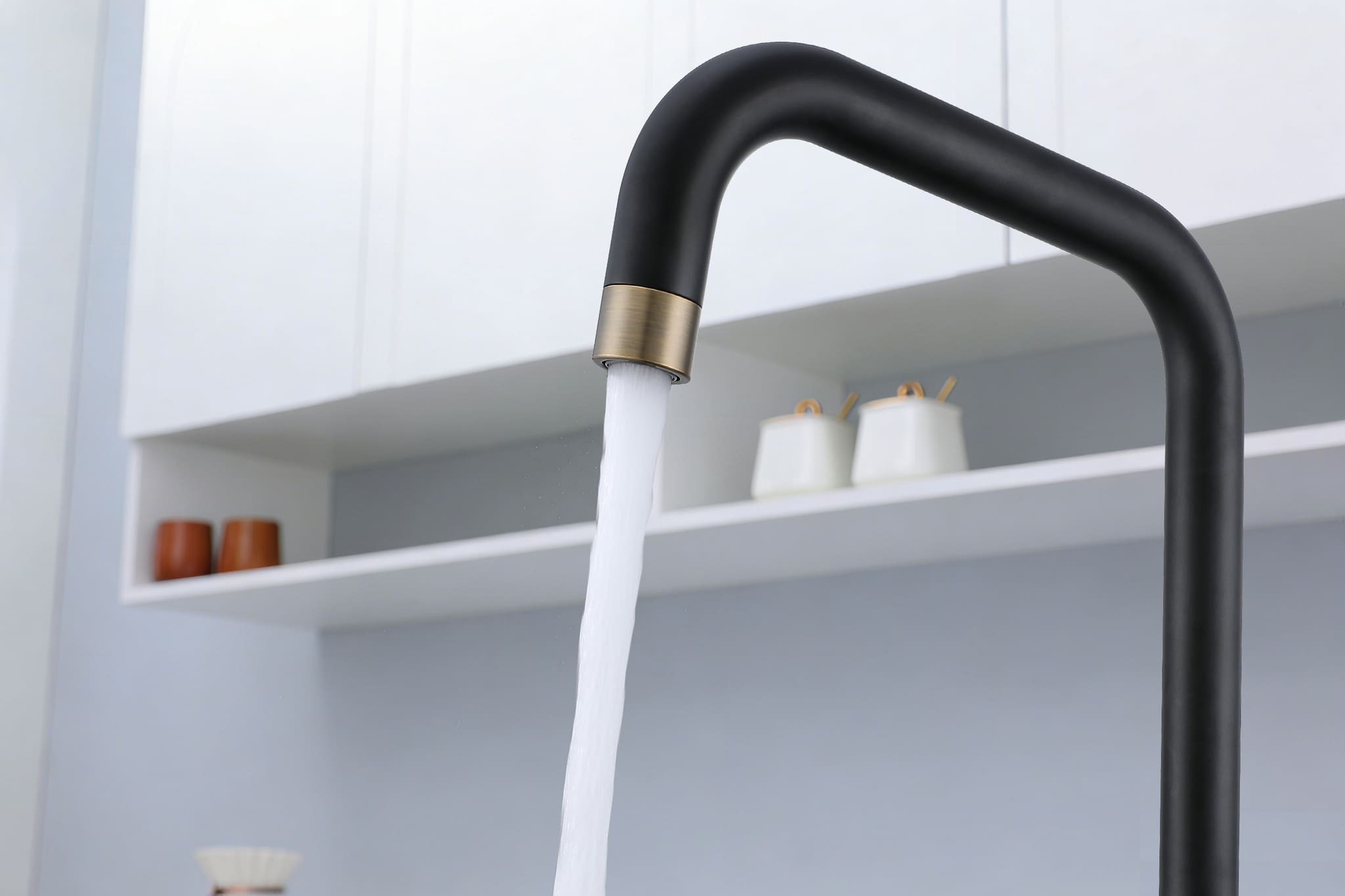 Image of Fohen 4-in-1 Fedina Touch - Matt Black & Patinated Brass Accents