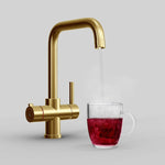 Fohen Fahrenheit | Brushed Gold | 3-in-1 Instant Boiling Water Tap