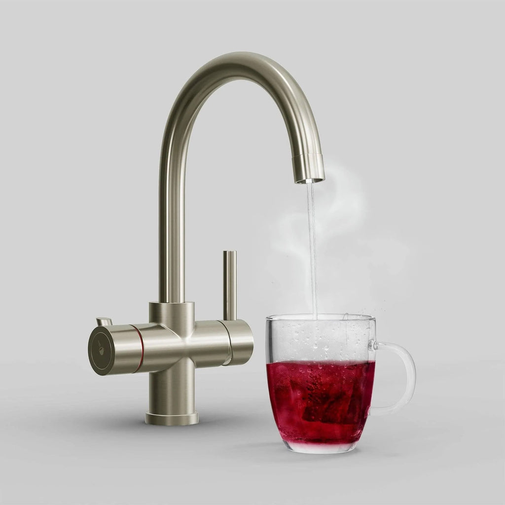 Fohen Furnas | Brushed Nickel | 3-in-1 Boiling Water Tap with Swan Neck