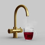 Fohen Focetti | Brushed Gold | 3-in-1 Instant Boiling Water Kitchen Tap