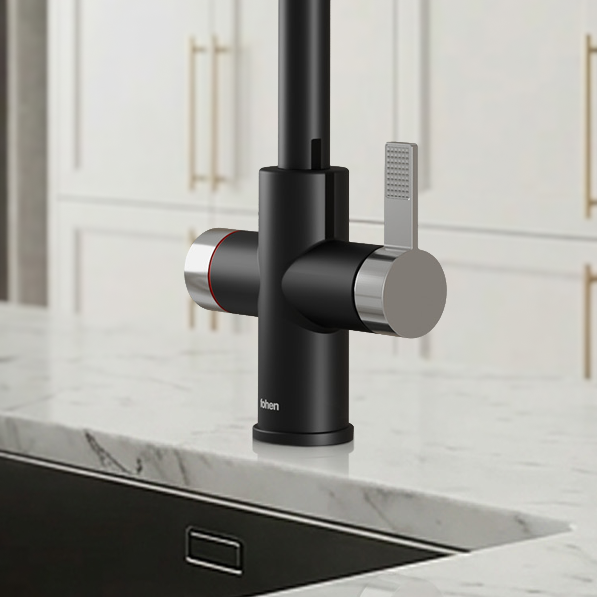 Image of Fohen 4-in-1 Fedina Touch - Matt Black & Chrome Accents