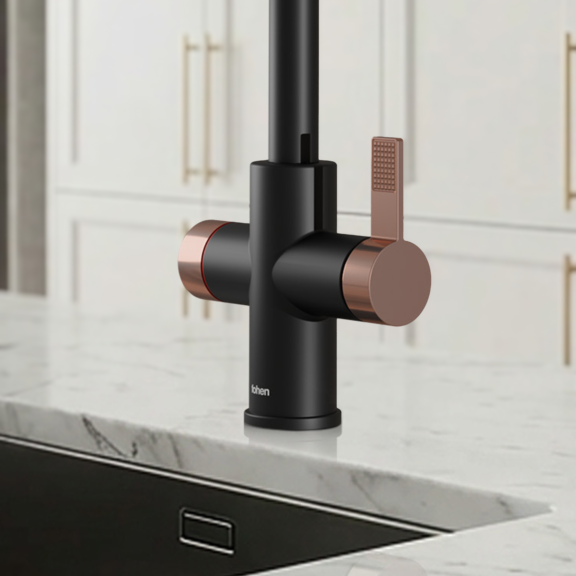 Image of Fohen 4-in-1 Fedina Touch - Matt Black & Rose Gold Accents