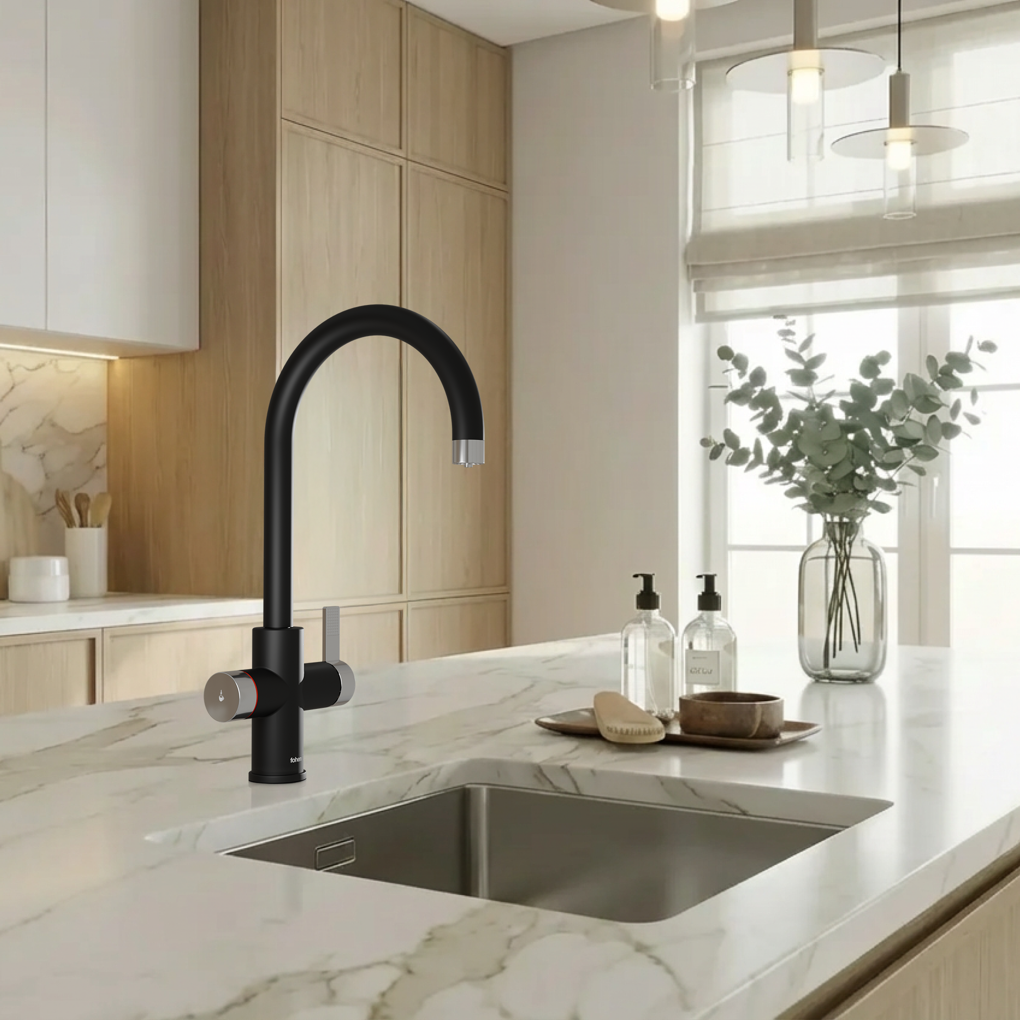 Image of Fohen 4-in-1 Fervente Touch - Matt Black with Chrome Accents