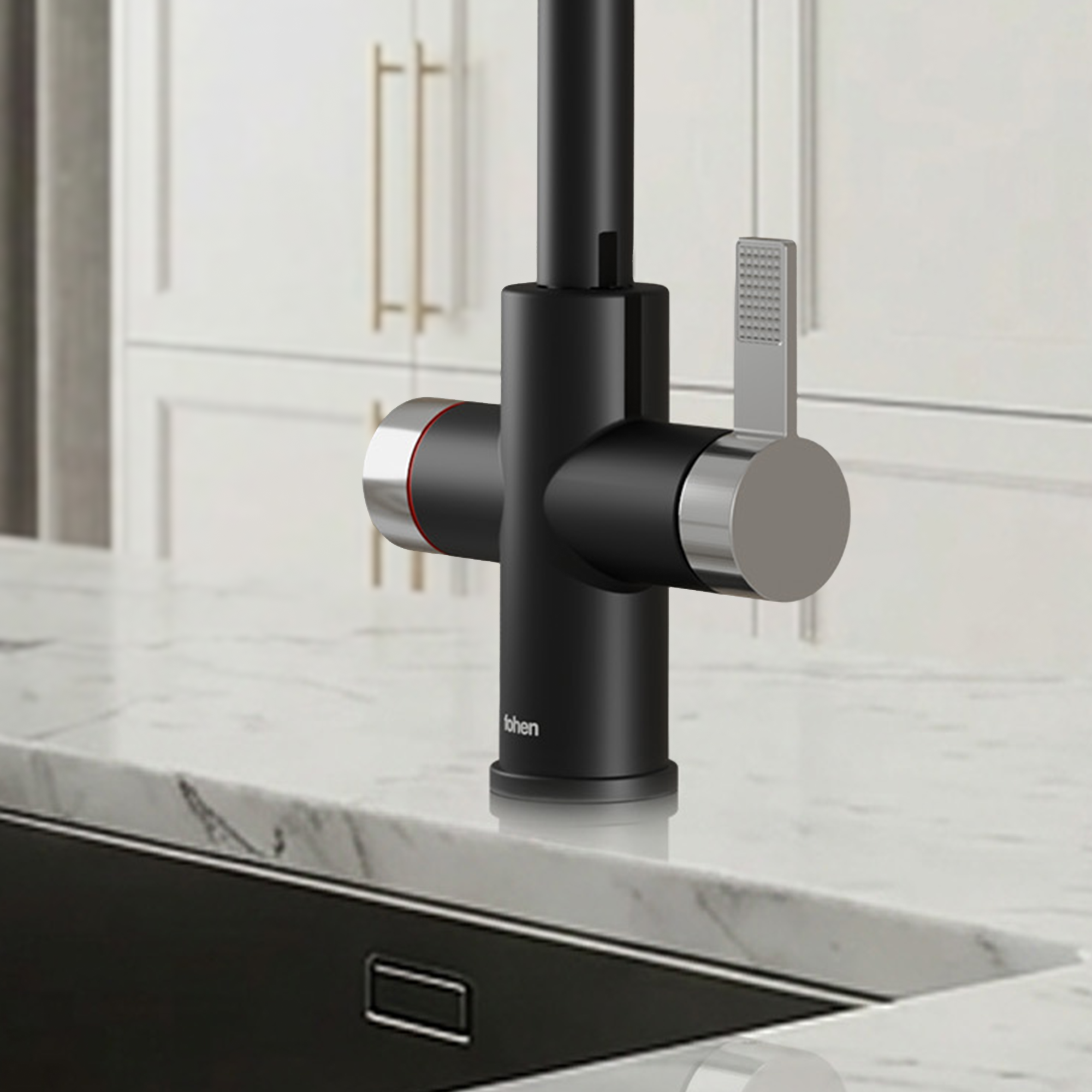 Image of Fohen 4-in-1 Fervente Touch - Matt Black with Chrome Accents
