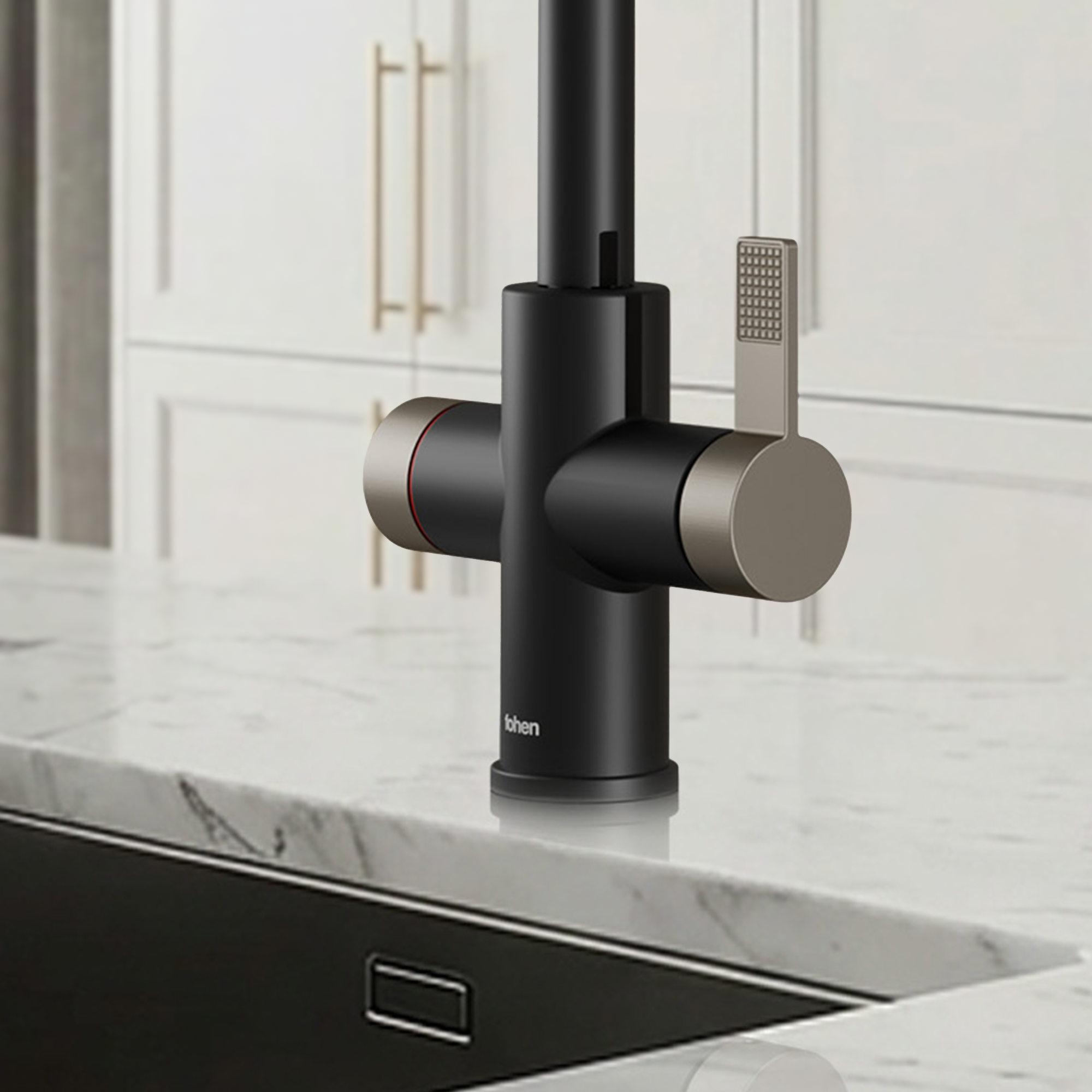 Image of Fohen 4-in-1 Fervente Touch - Matt Black with Nickel Accents