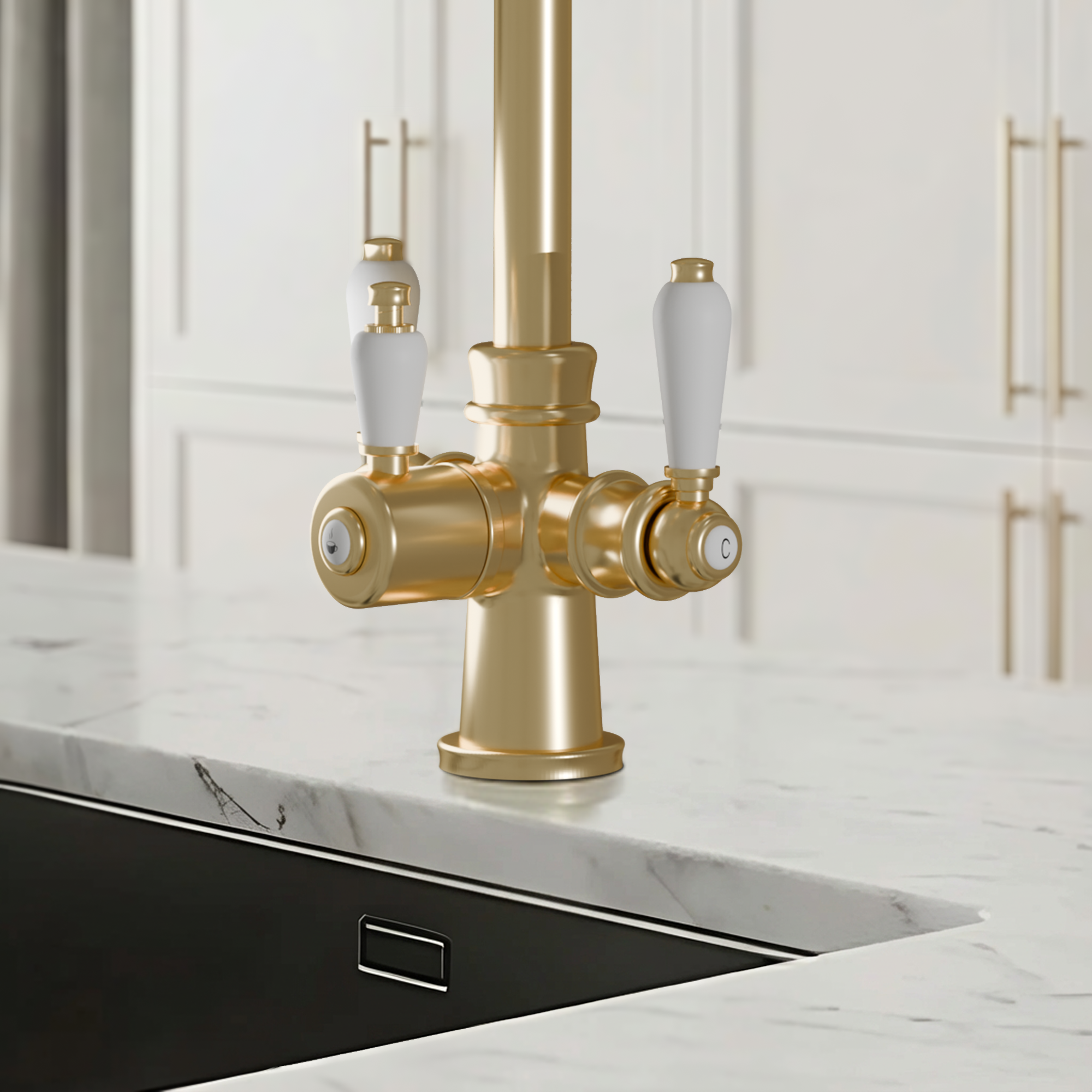 Image of Fohen Holden Cruciform 3-in-1 Brushed Brass