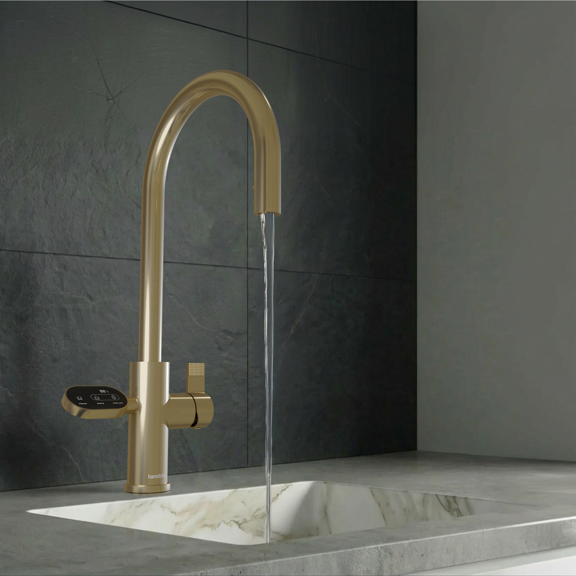 Image of Hanström 4-in-1 Nexa Digital Pullout - Brushed Brass