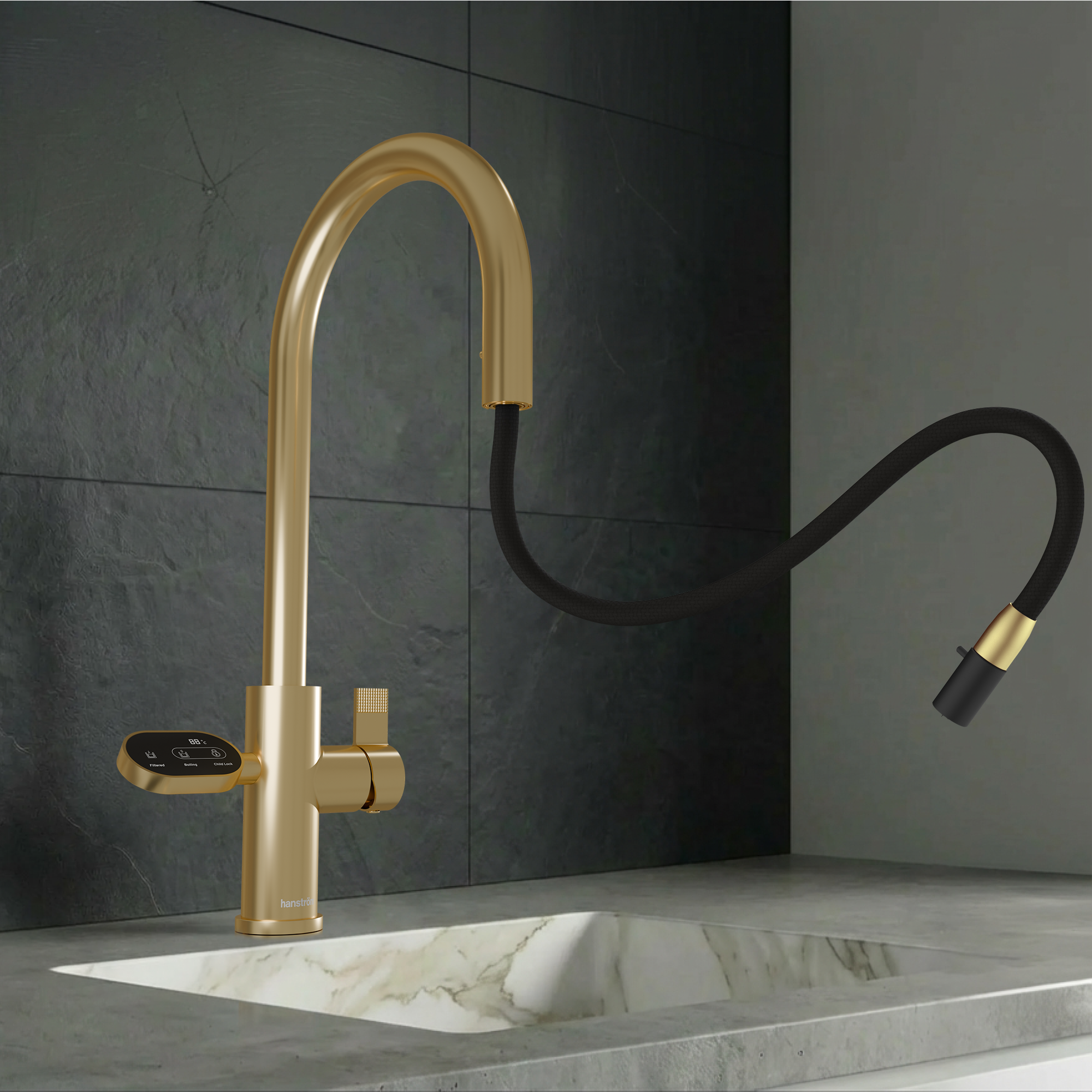 Image of Hanström 4-in-1 Nexa Digital Pullout - Brushed Gold