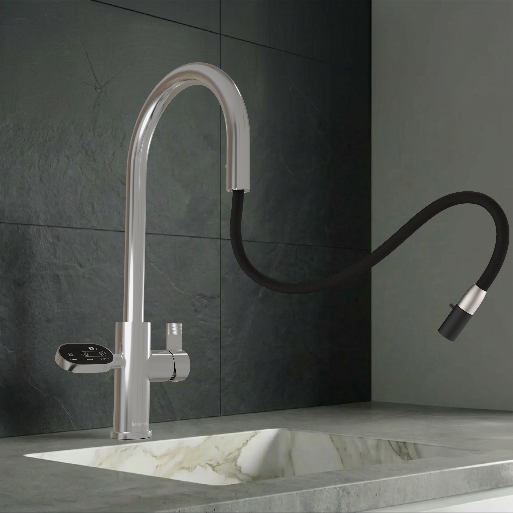 Image of Hanström 4-in-1 Nexa Digital Pullout - Chrome