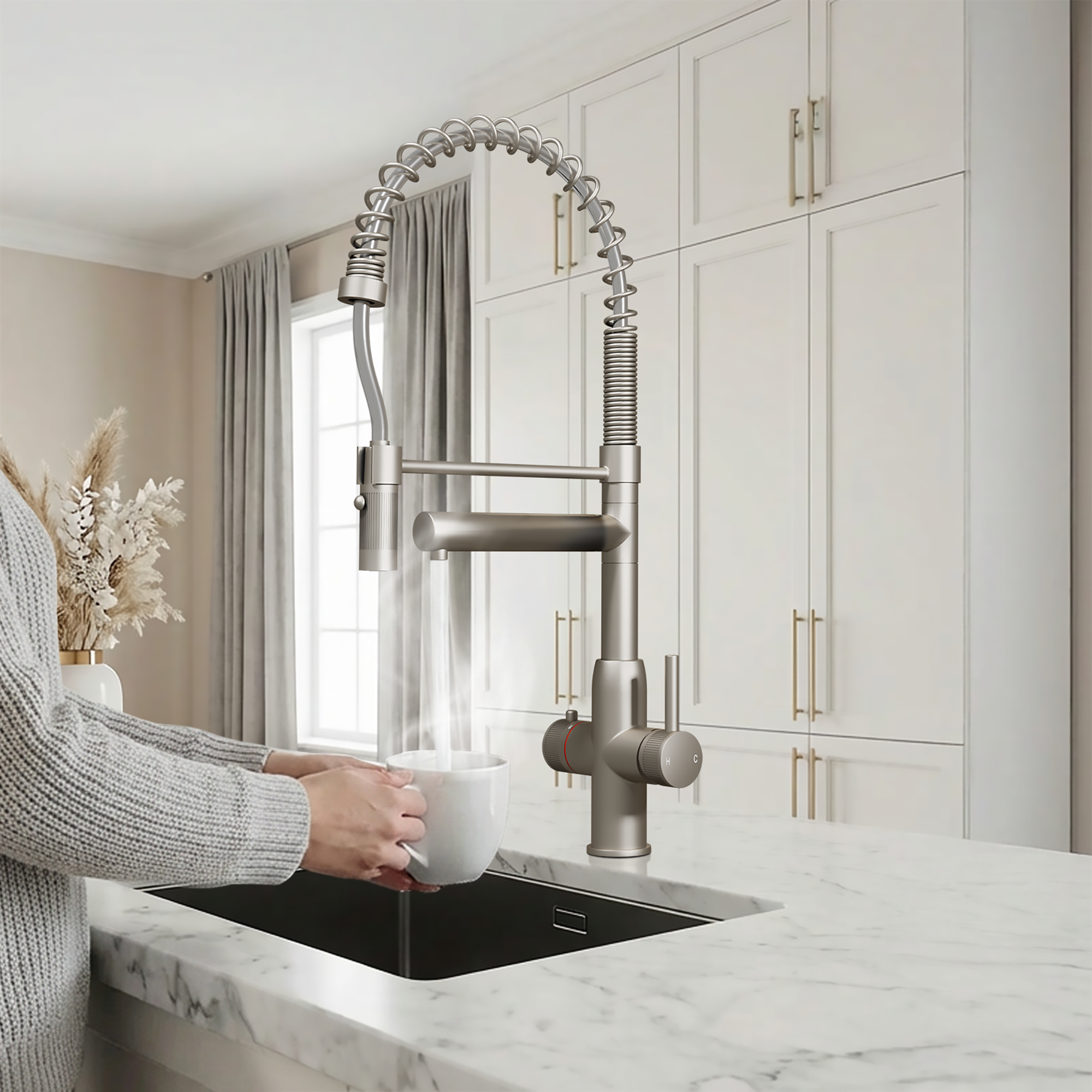 Image of Fohen Spring Pro 3-in-1 Brushed Nickel