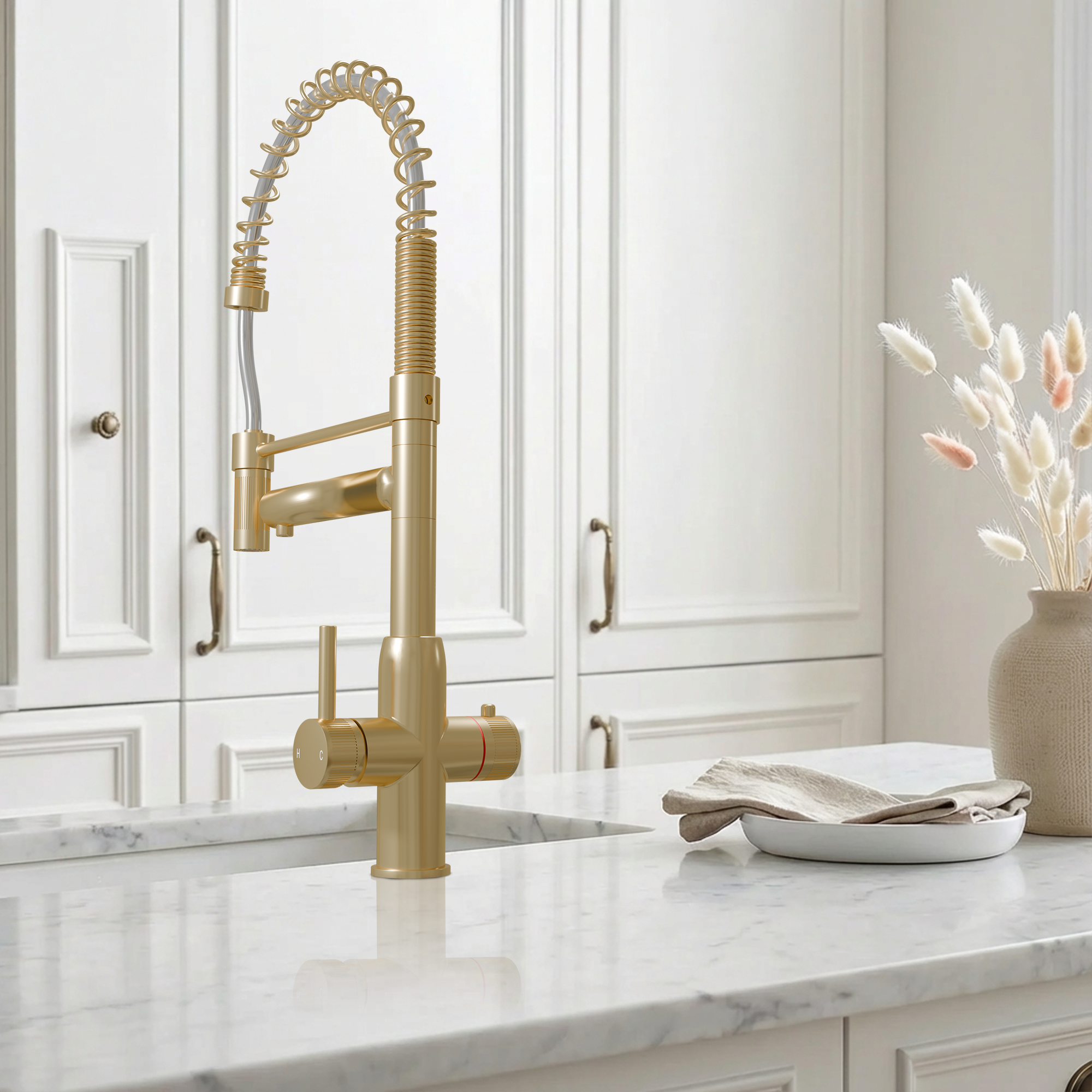3-in-1 Fohen Spring Pro - Brushed Brass