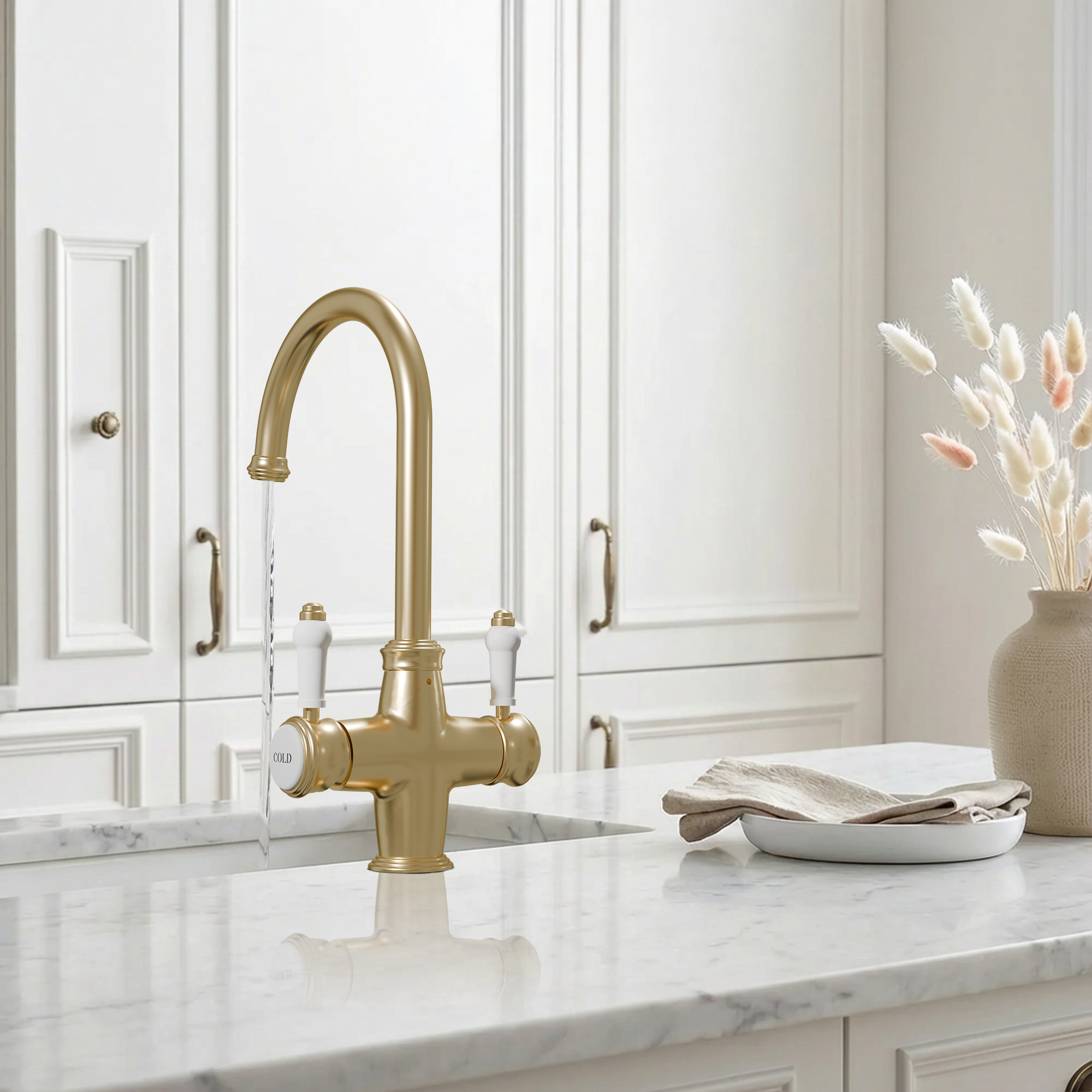 Image of Fohen Sterling 3-in-1 Brushed Brass