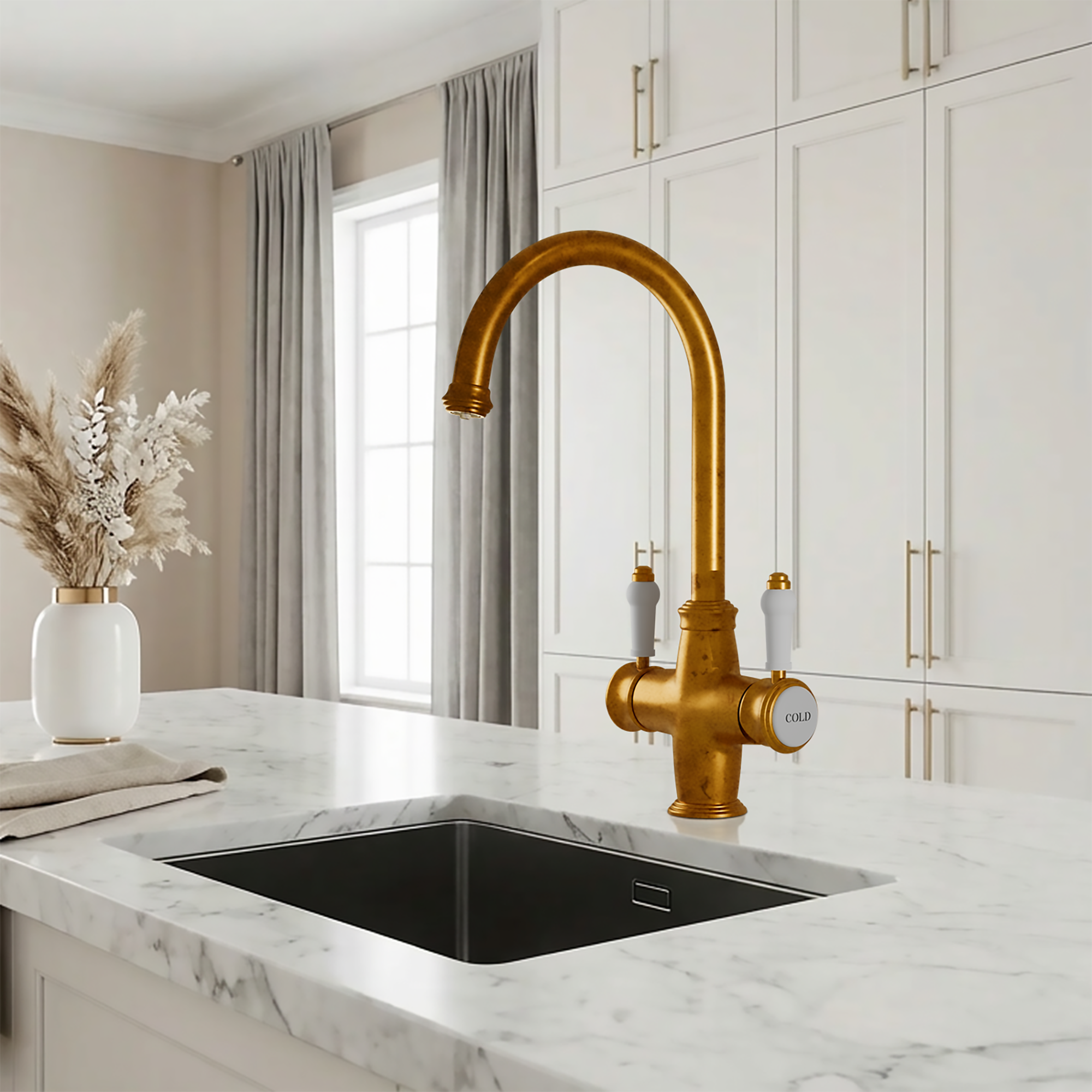 Image of Fohen Sterling 3-in-1 Aged Brass