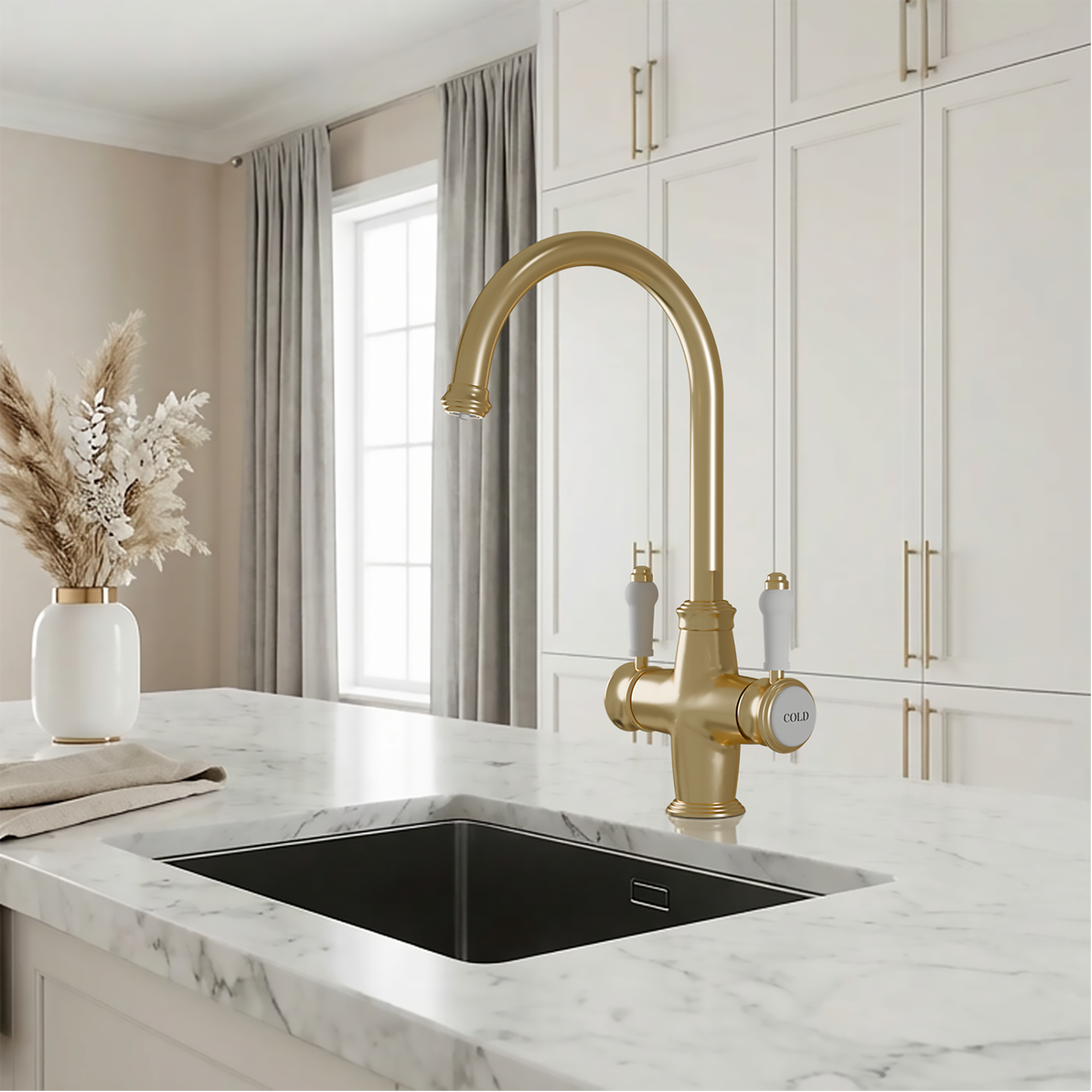 Image of Fohen Sterling 3-in-1 Brushed Brass