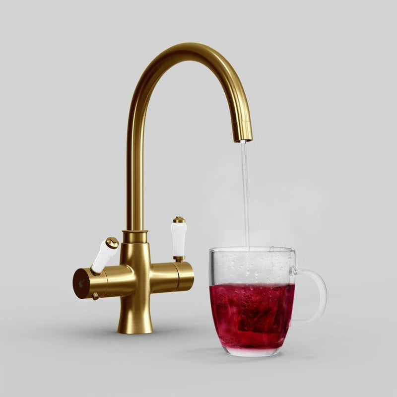 Fohen Fantale | Brushed Gold | Victorian 3-in-1 Instant Boiling Water Tap