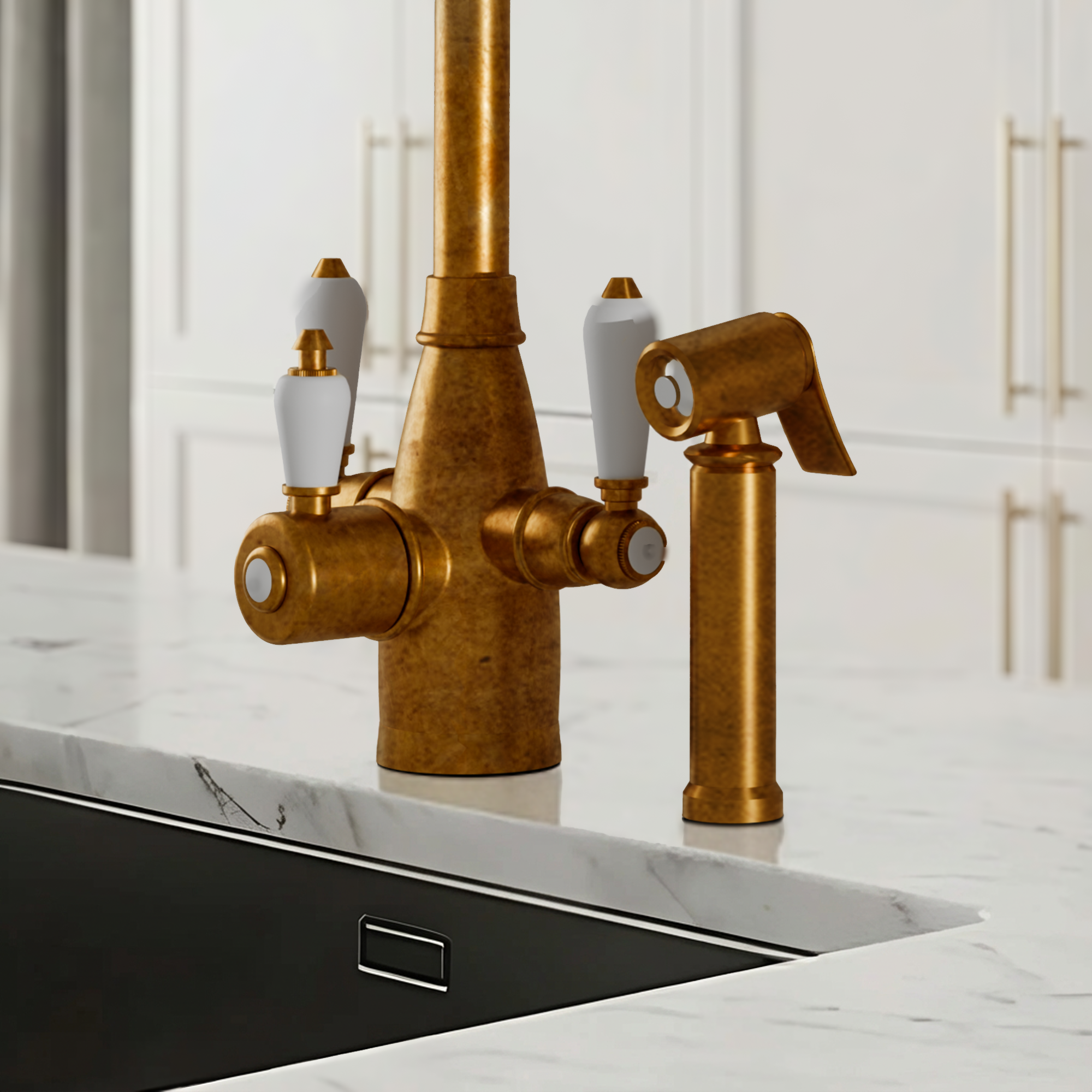Image of Fohen Tate 3-in-1 + Spray Aged Brass