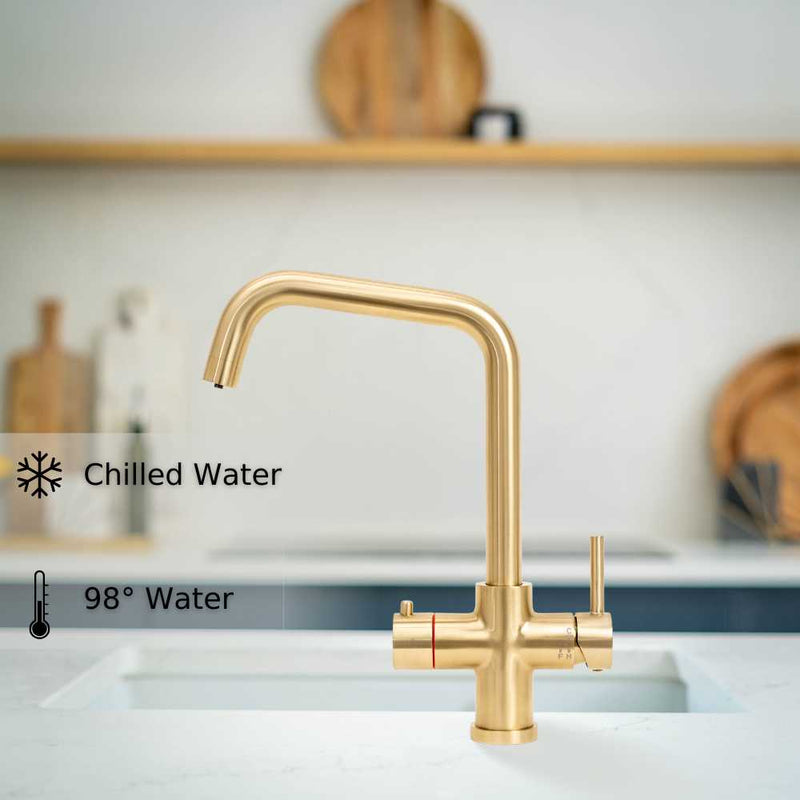 Fedina Unfinished Brass 4 in 1 | Filtered Chilled & 98 Degrees