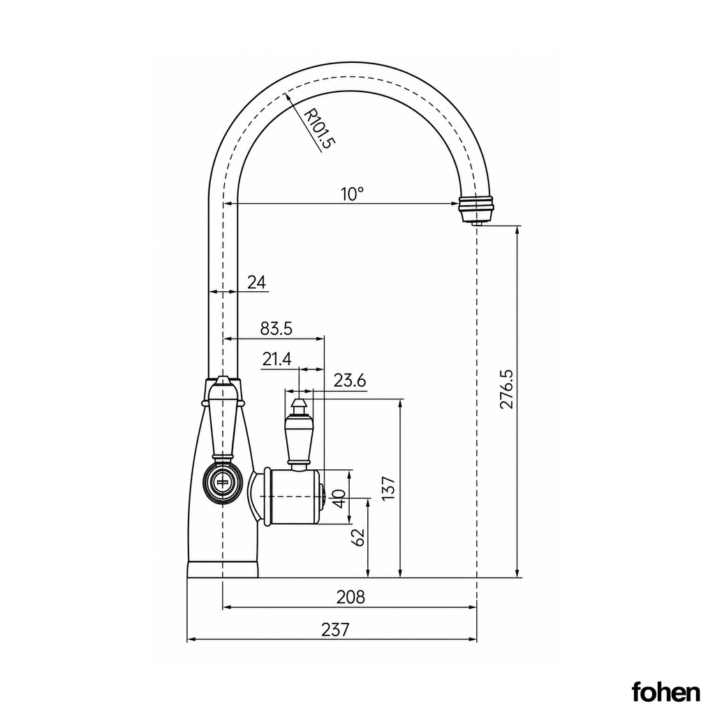 3-in-1 Fohen Holden Cruciform - Chrome