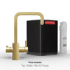 Fohen Figaro | Unfinished Brass | 3-in-1 Boiling Water Tap