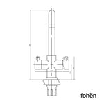 Fohen Fohen Flagro Brushed Gold Instant Boiling Water Kitchen Tap