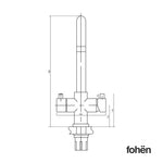 Fohen Focetti | Unfinished Brass | 3-in-1 Instant Boiling Water Tap