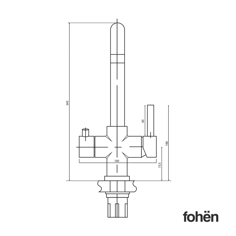 Fohen Fohen Fahrenheit Polished Chrome Instant Boiling Water Tap