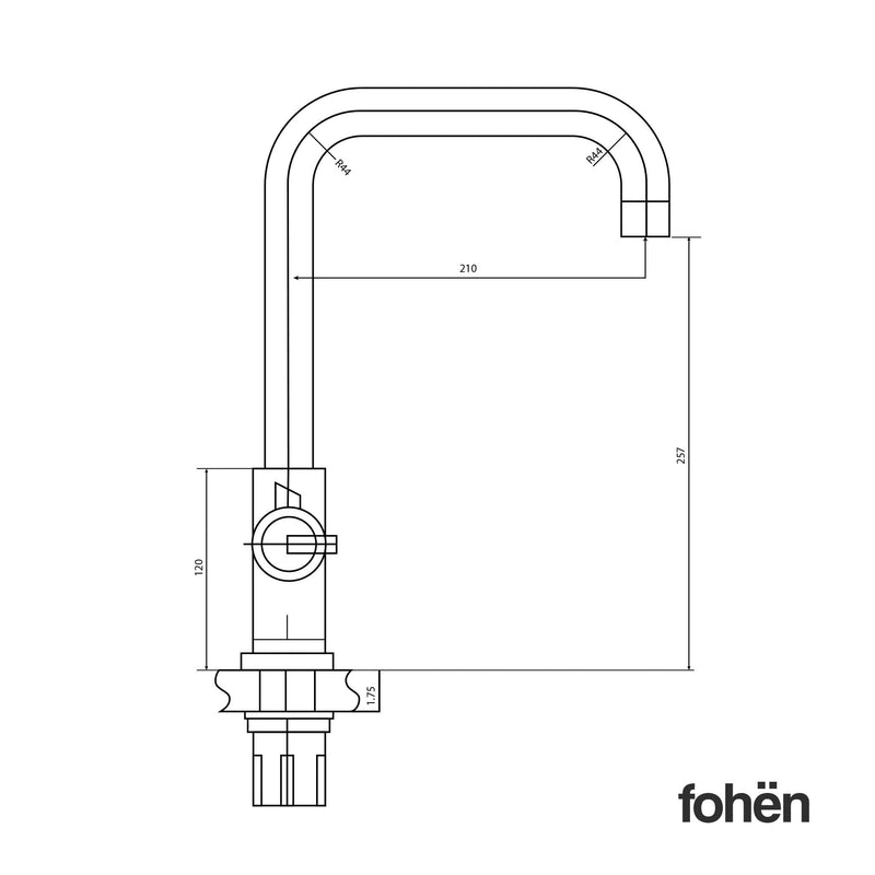 Fohen Fohen Champagne Gold 3-in-1 Instant Boiling Water Taps