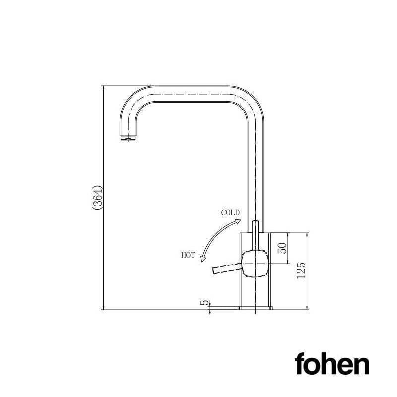 Image of Fohen Fohen Figaro Polished Chrome Boiling Water Tap