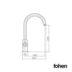 Image of Fohen Fohen Florence Brushed Gold Boiling Water Tap