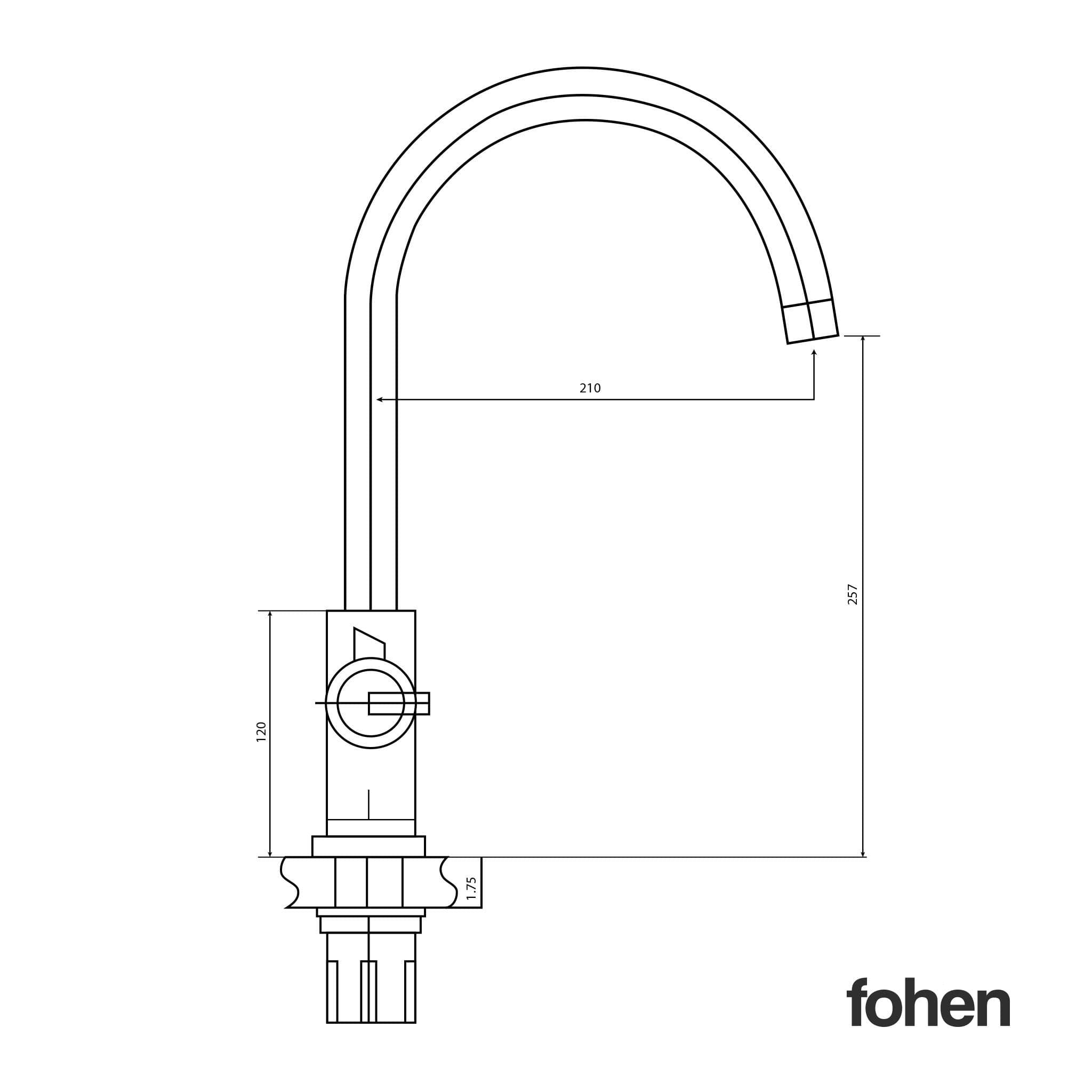 Image of Fohen Fohen Focetti | Black Boiling Water Kitchen Tap